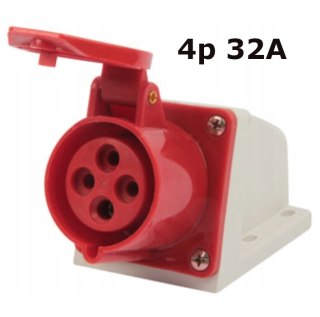 Gniazdo przemysłowe stałe 380V 4P 32A