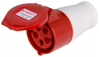 Gniazdo siłowe przemysłowe przenośne z klapką 5p 16A IP44
