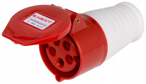 Gniazdo siłowe przemysłowe przenośne z klapką 5p 16A IP44