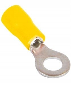 Izolowana końcówka oczkowa 0,5-1,5 mm², oczko 6mm żółta (100 szt.)