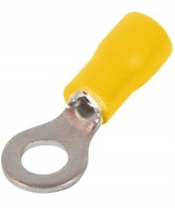 Izolowana końcówka oczkowa 0,5-1,5 mm², żółta (100 szt.)