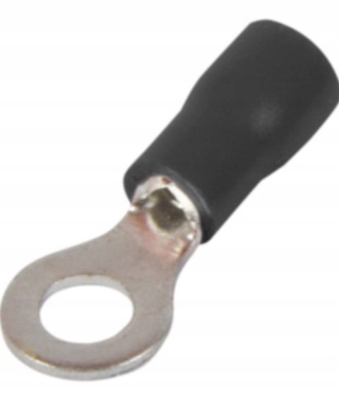 Izolowana końcówka oczkowa 2,5-4 mm2 oczko 6mm czarna 100szt