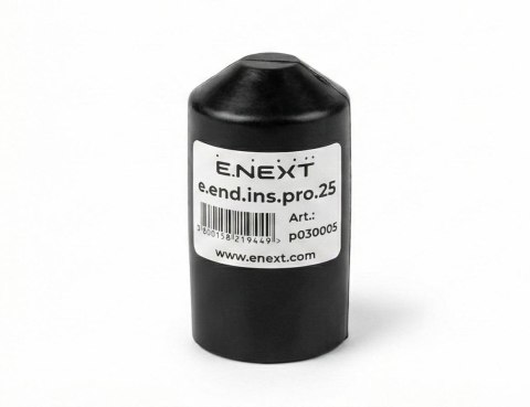 E.NEXT e.end.ins.pro.25 - Kapturek termokurczliwy izolacyjny 25mm czarny 2:1 -