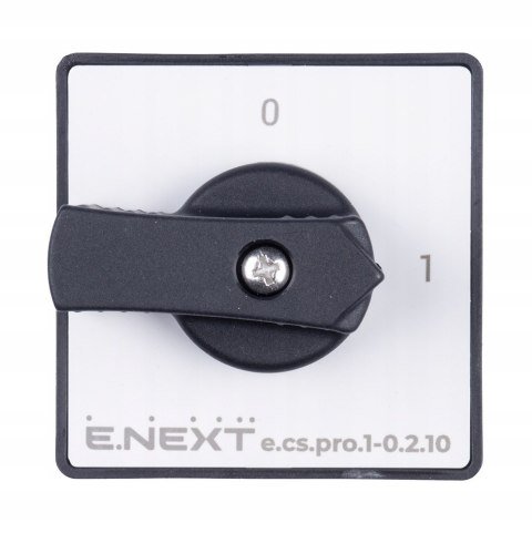 E.NEXT e.cs.pro.1-0.2.10 - Łącznik krzywkowy (pakietowy) tablicowy 0-1 10A 2P -0.2.10