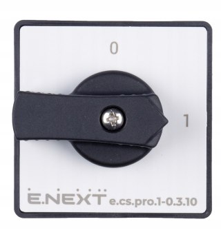 E.NEXT e.cs.pro.1-0.3.10 - Łącznik krzywkowy (pakietowy) tablicowy 0-1 10A 3P -0.3.10