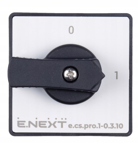 E.NEXT e.cs.pro.1-0.3.10 - Łącznik krzywkowy (pakietowy) tablicowy 0-1 10A 3P -0.3.10