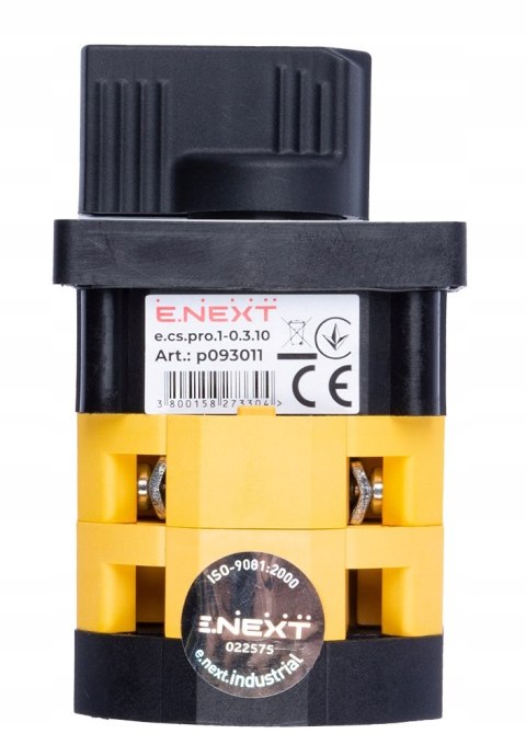 E.NEXT e.cs.pro.1-0.3.10 - Łącznik krzywkowy (pakietowy) tablicowy 0-1 10A 3P -0.3.10