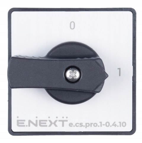 E.NEXT e.cs.pro.1-0.4.10 - Łącznik krzywkowy (pakietowy) tablicowy 0-1 10A 4P -0.4.10