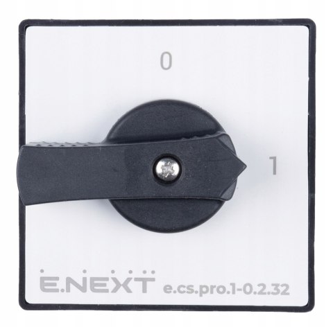 E.NEXT e.cs.pro.1-0.2.32 - Łącznik krzywkowy (pakietowy) tablicowy 0-1 32A 2P -0.2.32