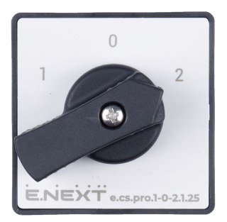E.NEXT e.cs.pro.1-0-2.1.25 - Łącznik krzywkowy (pakietowy) tablicowy 1-0-2 25A 1P -0-2.1.25