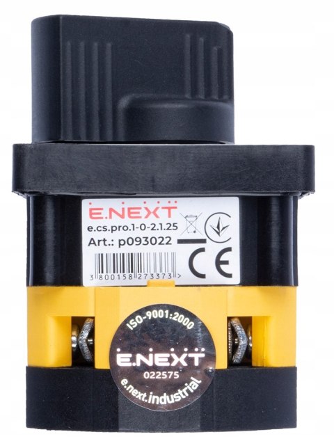 E.NEXT e.cs.pro.1-0-2.1.25 - Łącznik krzywkowy (pakietowy) tablicowy 1-0-2 25A 1P -0-2.1.25