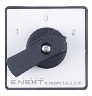 E.NEXT e.cs.pro.1-0-2.2.10 - Przełącznik krzywkowy (pakietowy) 1-0-2 10A 2P -0-2.2.10