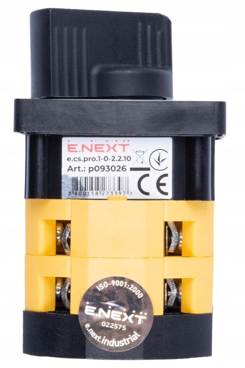 E.NEXT e.cs.pro.1-0-2.2.10 - Przełącznik krzywkowy (pakietowy) 1-0-2 10A 2P -0-2.2.10