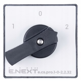 E.NEXT e.cs.pro.1-0-2.2.32 - Przełącznik krzywkowy (pakietowy) 1-0-2 32A 2P -0-2.2.32