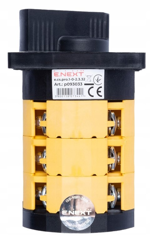E.NEXT e.cs.pro.1-0-2.3.32 - Przełącznik krzywkowy (pakietowy) 1-0-2 32A 3P -0-2.3.32