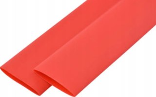 Rurka termokurczliwa 12mm/6mm czerwona rolka 100m
