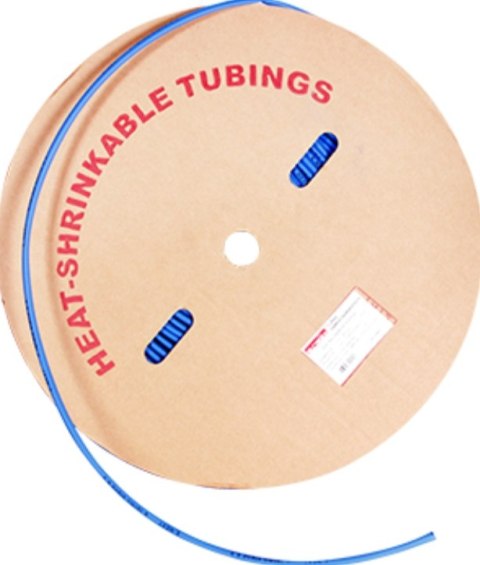 Rurka termokurczliwa 12mm/6mm niebieska rolka 100m