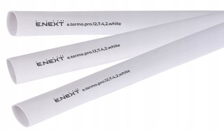 E.NEXT e.termo.pro.12,7.4,2.white - Rurka termokurczliwa z klejem 12mm/4mm biała długość 1m