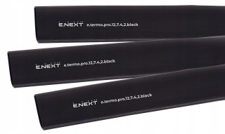 E.NEXT e.termo.pro.12,7.4,2.black - Rurka termokurczliwa z klejem 12mm/4mm czarna długość 1m