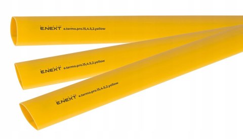 E.NEXT e.termo.pro.15,4.5,2.yellow - Rurka termokurczliwa z klejem 15mm/5mm żółta długość 1m