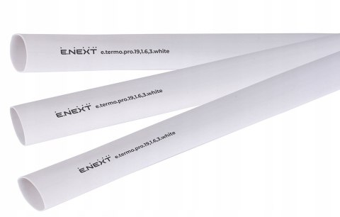 E.NEXT e.termo.pro.19,1.6,3.white - Rurka termokurczliwa z klejem 19mm/6mm biała długość 1m