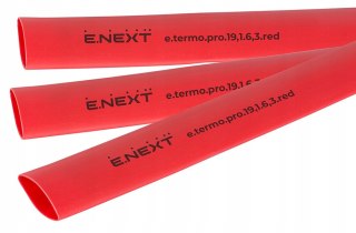 E.NEXT e.termo.pro.19,1.6,3.red - Rurka termokurczliwa z klejem 19mm/6mm czerwona długość 1m
