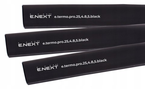 E.NEXT e.termo.pro.25,4.8,5.black - Rurka termokurczliwa z klejem 25,4/8,5mm czarna długość 1m