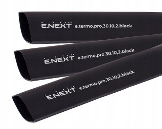 E.NEXT e.termo.pro.30.10,2.black - Rurka termokurczliwa z klejem 30/10,2mm czarna długość 1m