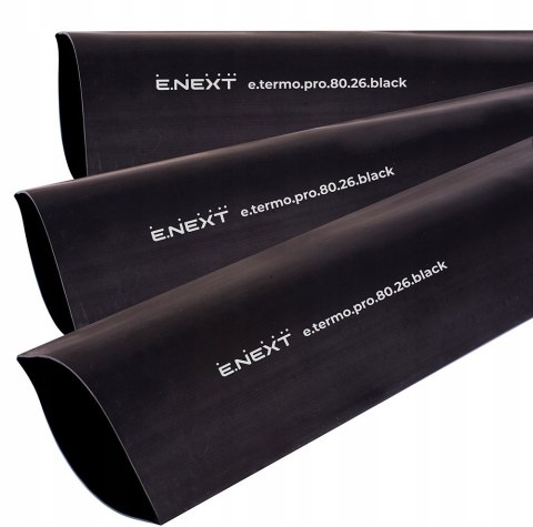 E.NEXT e.termo.pro.80.26.black - Rurka termokurczliwa z klejem 80/26mm czarna długość 1m