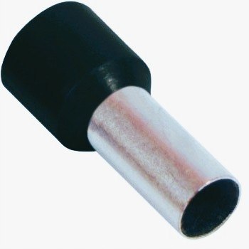 Tulejka izolowana 0,75mm2 dł=8 czarna 100 szt.