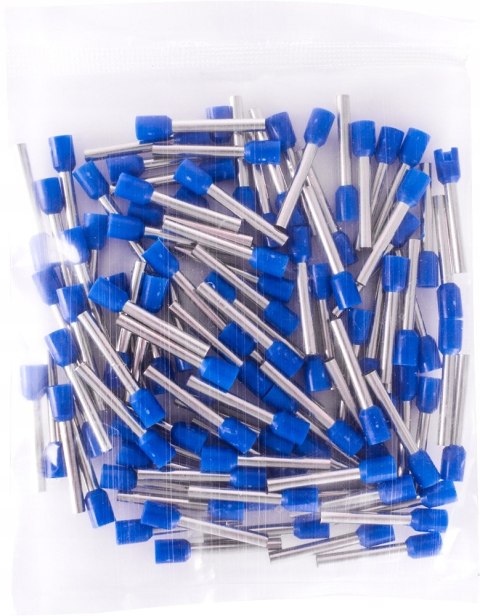 Tulejka izolowana 2,5 mm2 dł=18 niebieska 100 szt.