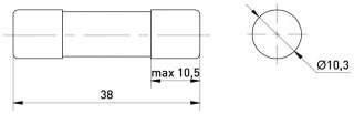 Wkładka topikowa, 10×38mm, GPV 8A 1000V DC 20kA