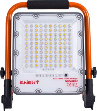 E.NEXT e.LED.flood.stand.emerg.10 - Reflektor LED akumulatorowy 10W 600lm IP65