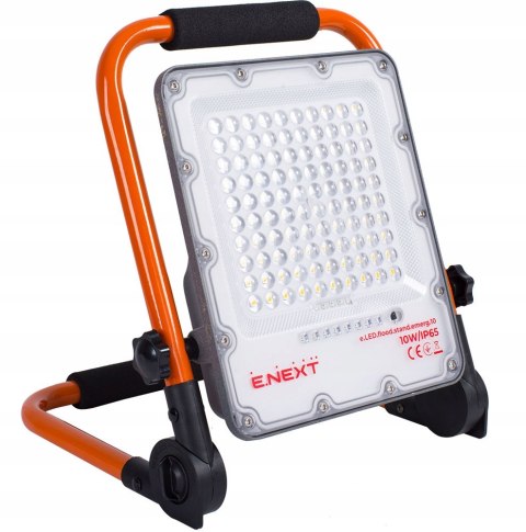 E.NEXT e.LED.flood.stand.emerg.10 - Reflektor LED akumulatorowy 10W 600lm IP65
