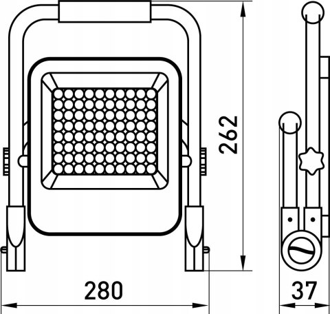 E.NEXT e.LED.flood.stand.emerg.20 - Reflektor LED akumulatorowy 20W 1000lm IP65