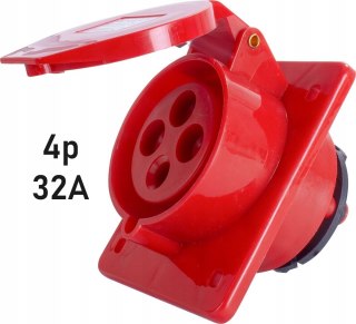 Gniazdo siłowe tablicowe 32A 4P IP44