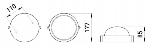 E.NEXT e.light.1301.1.60.27.black - Lampa kinkiet ścienno-sufitowa E27 czarna 60W
