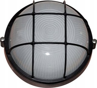 Lampa kinkiet ścienno-sufitowa z osłoną E27 czarna 60W