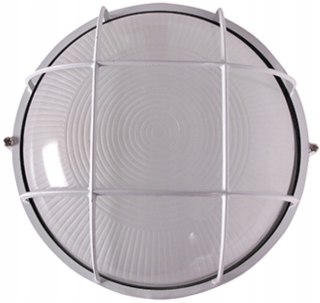 Lampa kinkiet ścienno-sufitowa z osłoną E27 biała 60W