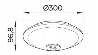 Lampa sufitowa czujnikiem ruchu 2x E27 biała 360°