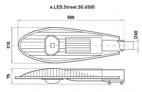 Lampa uliczna LED 50W, 6500K, 5000Lm