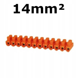 Listwa zaciskowa złączka 12 modułów pomarańczowa 14mm2