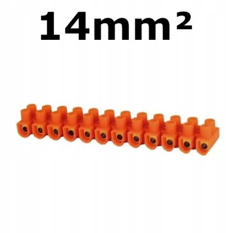 Listwa zaciskowa złączka 12 modułów pomarańczowa 14mm2