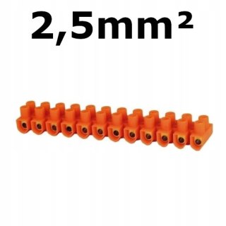 Listwa zaciskowa złączka 12 modułów pomarańczowa 2,5mm2