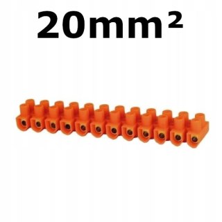 Listwa zaciskowa złączka 12 modułów pomarańczowa 20mm2