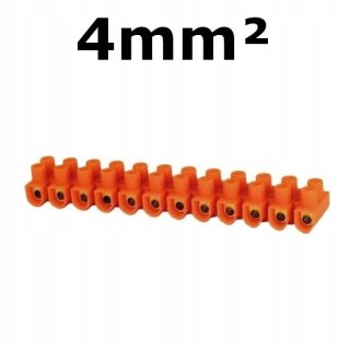 Listwa zaciskowa złączka 12 modułów pomarańczowa 4mm2