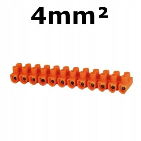 Listwa zaciskowa złączka 12 modułów pomarańczowa 4mm2