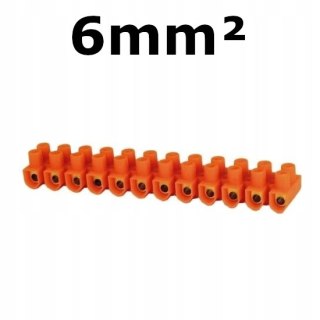 Listwa zaciskowa złączka 12 modułów pomarańczowa 6mm2
