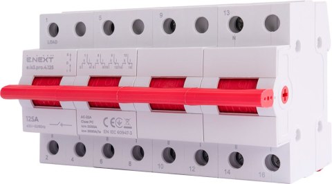 Przełącznik sieć-agregat trzy pozycje 1-0-2 4P 125A 230V/415V