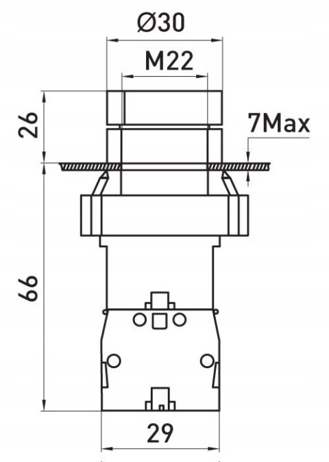 E.NEXT e.mb.bk2365 - Przełącznik tablicowy podświetlany dwie pozycje 22mm zielony